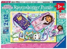 Produktbild: Ravensburger Kinderpuzzle 05709 - Pyjamaparty - 2x12 Teile Gabby's Dollhouse Puzzle für Kinder ab 3 Jahren