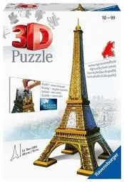 Produktbild: Ravensburger Kinderpuzzle 12556 Herz Ravensburger 12556-Eiffelturm 3D Puzzle-Bauwerke, 216 Teile, /