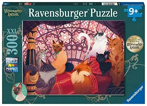 Produktbild: Ravensburger Kinderpuzzle 13362 - Auf der Suche nach dem magischen Halsband - 300 Teile XXL Mitternachtskatzen Puzzle für Kinder ab 9 Jahren