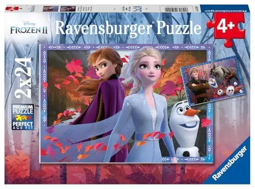 Produktbild: Ravensburger Kinderpuzzle - 05010 Frostige Abenteuer - Puzzle für Kinder ab 4 Jahren, mit 2x24 Teilen, Puzzle mit Disney Frozen