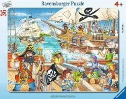 Produktbild: Ravensburger Kinderpuzzle - 06165 Angriff der Piraten - Rahmenpuzzle für Kinder ab 4 Jahren, mit 36 Teilen