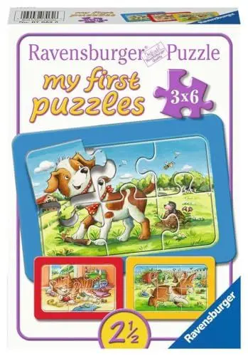 Produktbild: Ravensburger Kinderpuzzle - 07062 Meine Tierfreunde - My First Puzzle mit 3x6 Teilen - Puzzle für Kinder ab 2 Jahren, Rahmenpuzzle