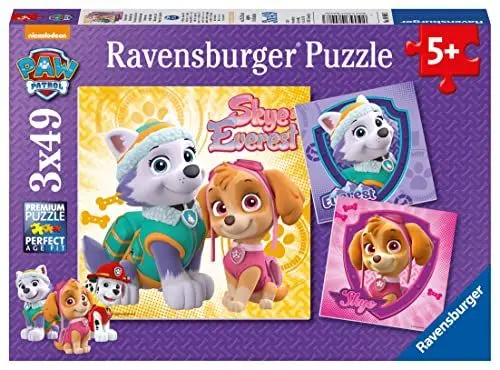Produktbild: Ravensburger Kinderpuzzle - 08008 Bezaubernde Hundemädchen - Puzzle für Kinder ab 5 Jahren, Paw Patrol Puzzle mit 3x49 Teilen