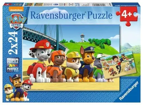 Produktbild: Ravensburger Kinderpuzzle - 09064 Heldenhafte Hunde - Puzzle für Kinder ab 4 Jahren, Paw Patrol Puzzle mit 2x24 Teilen