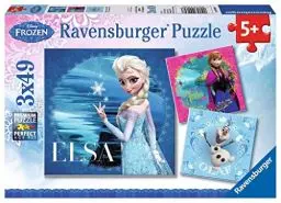 Produktbild: Ravensburger Kinderpuzzle - 09269 ELSA, Anna & Olaf - Puzzle für Kinder ab 5 Jahren, Disney Frozen Puzzle mit 3x49 Teilen
