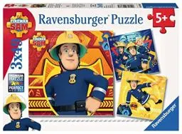 Produktbild: Ravensburger Kinderpuzzle - 09386 Bei Gefahr Sam rufen - Puzzle für Kinder ab 5 Jahren, Feuerwehrmann Sam Puzzle mit 3x49 Teilen