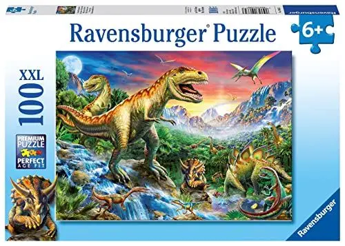 Produktbild: Ravensburger Kinderpuzzle - 10665 Bei den Dinosauriern - Dino-Puzzle für Kinder ab 6 Jahren, mit 100 Teilen im XXL-Format