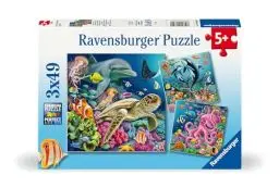 Produktbild: Ravensburger Kinderpuzzle - 12000859 Bezaubernde Unterwasserwelt - 3x49 Teile Puzzle für Kinder ab 5 Jahren