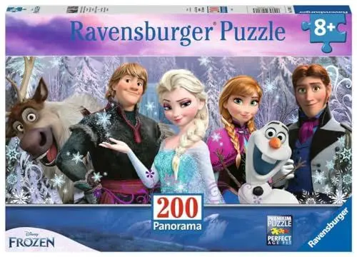 Produktbild: Ravensburger Kinderpuzzle - 12801 Arendelle im ewigen EIS - Disney Frozen-Puzzle für Kinder ab 8 Jahren, mit 200 Teilen im XXL-Format