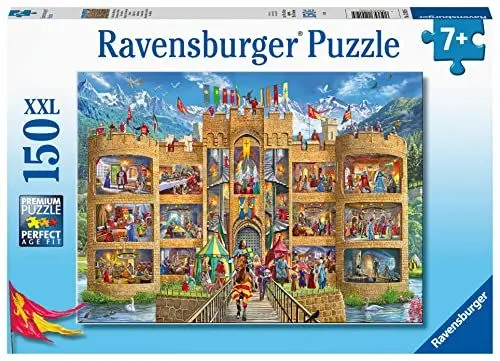 Produktbild: Ravensburger Kinderpuzzle - 12919 Blick in die Ritterburg - Ritter-Puzzle für Kinder ab 7 Jahren, mit 150 Teilen im XXL-Format