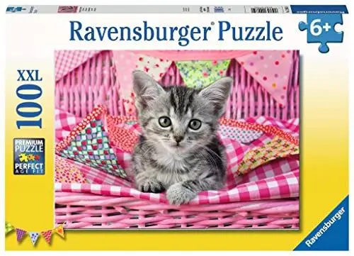 Produktbild: Ravensburger Kinderpuzzle - 12985 Niedliches Kätzchen - Tier-Puzzle für Kinder ab 6 Jahren, mit 100 Teilen im XXL-Format