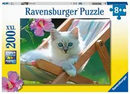 Produktbild: Ravensburger Kinderpuzzle - Weißes Kätzchen - 200 Teile Puzzle für Kinder ab 8 Jahren