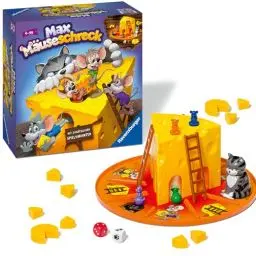 Produktbild: Ravensburger Kinderspiele 24562 - Max Mäuseschreck - Würfelspiel für 2 bis 4 Spieler, Kinderspiel ab 4 Jahren - Geburtstagsgeschenke