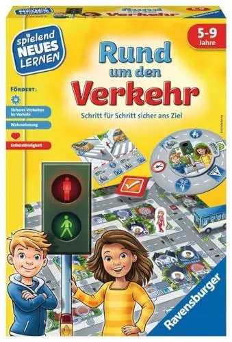 Produktbild: Ravensburger Lernspiel Rund um den Verkehr 24997, Kinderspiel, ab 5 Jahren, für 2-4 Spieler