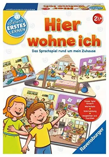 Produktbild: Ravensburger Lernspiel Hier wohne ich 24710, für 1-3 Spieler ab 2,5 Jahren