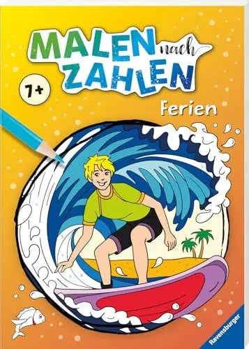 Produktbild: Ravensburger Malen nach Zahlen ab 7 Jahren Ferien - 48 Motive - Malheft für Kinder - Nummerierte Ausmalfelder