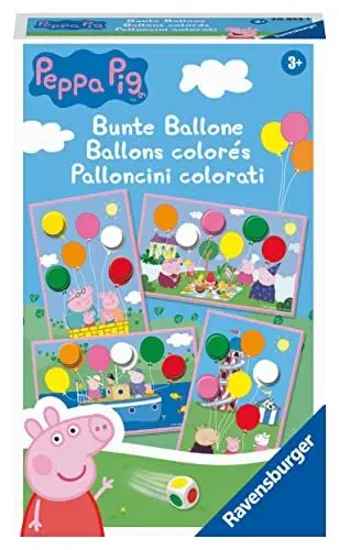 Produktbild: Ravensburger Mitbringspiel - 20853 - Peppa Pig Bunte Ballone - Lustiges Farbwürfelspiel für Kinder ab 3 Jahren