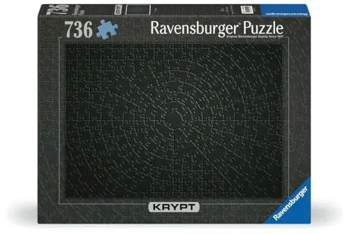 Produktbild: Ravensburger Puzzle 12000054 - Krypt Puzzle Schwarz - 736 Teile Puzzle für Erwachsene und Kinder ab 14 Jahren, Einfarbiges Puzzle, schweres Puzzle