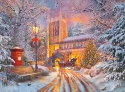 Produktbild: Ravensburger Puzzle 12000481 - Funkelnde Weihnachten - 500 Teile Puzzle für Erwachsene und Kinder ab 12 Jahren, Weihnachts-Puzzle, Rot, Grün, Gold, Silber