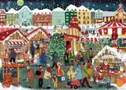 Produktbild: Ravensburger Puzzle 12000729 - Weihnachtsmarkt - 1000 Teile Puzzle für Erwachsene und Kinder ab 14 Jahren, Weihnachts-Puzzle, Verschiedene Weihnachtsfarben