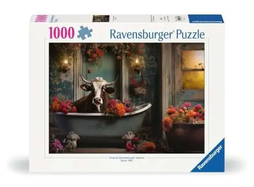Produktbild: Ravensburger Puzzle 12000782 - Die Kuh in der Badewanne - 1000 Teile Puzzle für Erwachsene und Kinder ab 14 Jahren,