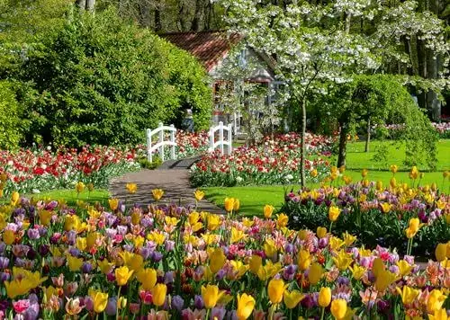Produktbild: Ravensburger Puzzle 12000851 - Beautiful Gardens, Keukenhof Gardens, Niederlande - 1000 Teile Puzzle für Erwachsene und Kinder ab 14 Jahren, Puzzle mit Garten und Pflanzen Motiv
