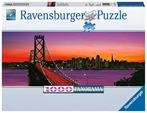 Produktbild: Ravensburger Puzzle 15104 - San Francisco, Oakland Bay Bridge bei Nacht - 1000 Teile Puzzle für Erwachsene und Kinder ab 14 Jahren
