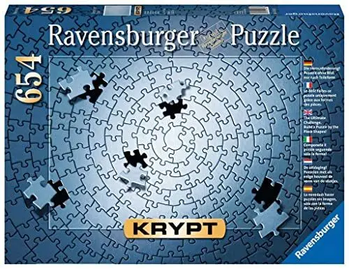 Produktbild: Ravensburger Puzzle 15964 - Krypt Puzzle Silber - Schweres Puzzle für Erwachsene und Kinder ab 14 Jahren, mit 654 Teilen