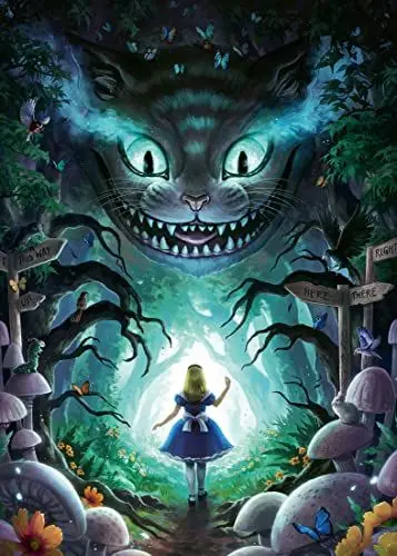 Produktbild: Ravensburger 16733 Puzzle, Abenteuer mit Alice, Puzzle für Erwachsene und Kinder ab 14 Jahren, Blaugrün/Türkisgrün, 1000 Teile