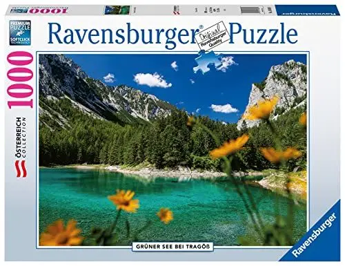 Produktbild: Ravensburger Puzzle 16869 - Grüner See bei Tragöß-1000 Teile Puzzle für Erwachsene und Kinder ab 14 Jahren, Yellow