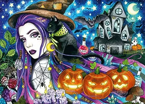 Produktbild: Ravensburger Puzzle 16871 - Halloween - 1000 Teile Puzzle für Erwachsene und Kinder ab 14 Jahren