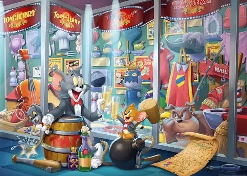 Produktbild: Ravensburger Puzzle 16925 - Ruhmeshalle von Tom & Jerry - 1000 Teile Tom & Jerry Puzzle für Erwachsene und Kinder ab 14 Jahren