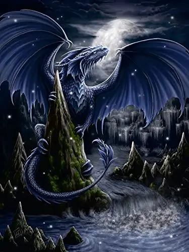 Produktbild: Ravensburger Puzzle 17105 - Der Schwarzblaue Drache - 1500 Teile Puzzle für Erwachsene und Kinder ab 14 Jahren - Fantasy-Puzzle