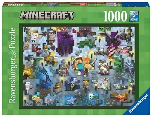 Produktbild: Ravensburger Puzzle 17188 - Minecraft Mobs - 1000 Teile Minecraft Puzzle für Erwachsene und Kinder ab 14 Jahren, Minecraft Geschenke, Blue (Noctural).