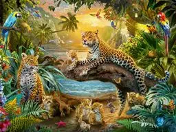 Produktbild: Ravensburger Puzzle 17435 Leopardenfamilie im Dschungel - 1500 Teile Puzzle für Erwachsene und Kinder ab 14 Jahren