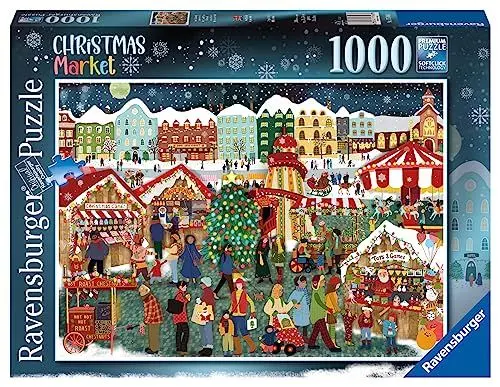 Produktbild: Ravensburger Puzzle 17546 - Weihnachtsmarkt - 1000Teile Puzzle für Erwachsene und Kinder ab 14 Jahren - Weihnachtspuzzle, Puzzle mit weihnachtlichem Motiv