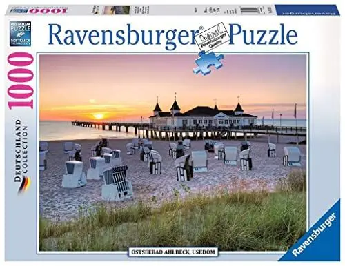 Produktbild: Ravensburger Puzzle 19112 - Ostseebad Ahlbeck, Usedom - 1000 Teile Puzzle für Erwachsene und Kinder ab 14 Jahren, Puzzle mit Strand-Motiv