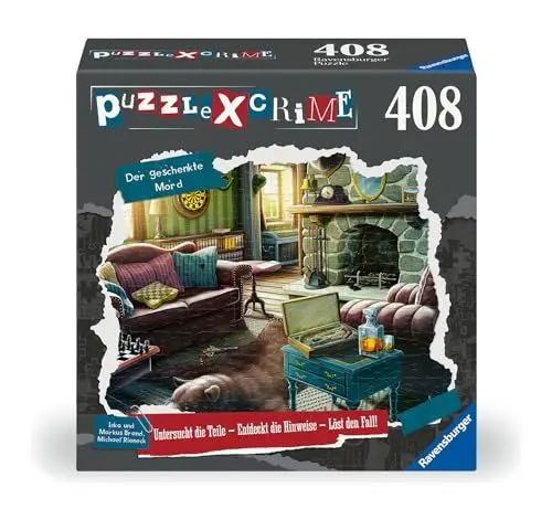 Produktbild: Ravensburger Puzzle X Crime - Der geschenkte Mord - 408 Teile Puzzle-Krimispiel für 1-4 Spieler
