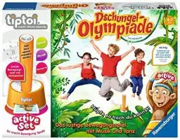 Produktbild: Ravensburger Spiel 00849 - active Set Dschungel-Olympiade - Bewegungsspiel ab 4 Jahre für 1 -6 Spieler