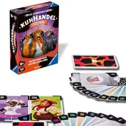 Produktbild: Ravensburger Spiele 22471 - Kuhhandel-Festival - Gesellschaftsspiel für 2-5 Spieler, Kartenspiel mit Kühen ab 10 Jahren, Auktionsspiel, Versteigerung Spiel, Blue