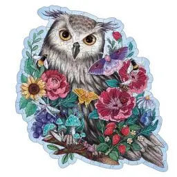 Produktbild: Ravensburger WOODEN Puzzle 17511 - Geheimnisvolle Eule - 150 Teile Kontur-Holzpuzzle mit stabilen, individuellen Puzzleteilen & 15 kleinen Holzfiguren = Whimsies, für Erwachsene & Kinder ab 10 Jahren