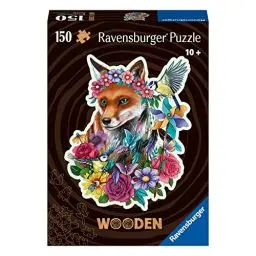 Produktbild: Ravensburger WOODEN Puzzle 17512 - Bunter Fuchs - 150 Teile Kontur-Holzpuzzle mit stabilen, individuellen Puzzleteilen und 15 kleinen Holzfiguren (Whimsies), für Erwachsene und Kinder ab 10 Jahren