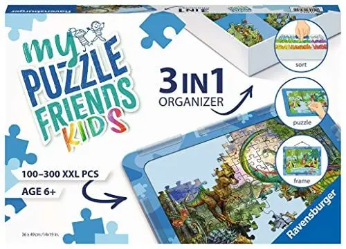 Produktbild: Ravensburger - 13274 3in1 Organizer für Kinderpuzzle in blau - Puzzle-Aufbewahrung für Kinder ab 6 Jahren, mit Puzzlematte, Puzzle-Sortierschale und Puzzlerahmen