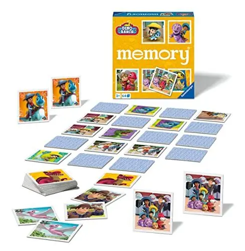 Produktbild: Ravensburger Memory® Dino Ranch - 20923 - der Spieleklassiker mit Bildern aus der beliebten TV-Serie Dino Ranch, Merkspiel für 2-8 Spieler ab 3 Jahren