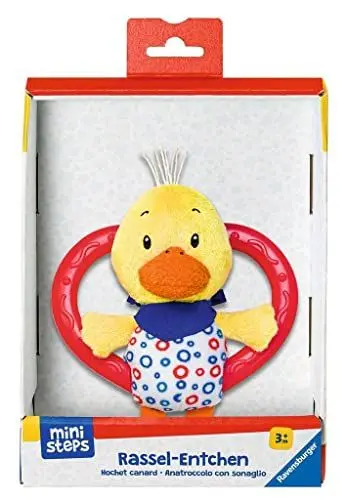 Produktbild: Ravensburger ministeps 4160 Rassel-Entchen, Babyrassel, Greifling mit Beißring, Baby Spielzeug ab 3 Monate