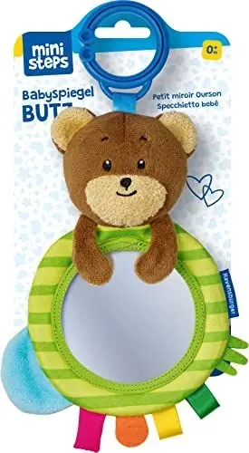 Produktbild: Ravensburger ministeps 4576 Babyspiegel Butz, Greifling mit Spiegel, Rassel und Spielelementen, Baby Spielzeug ab 0 Monate