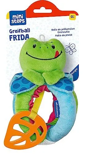 Produktbild: Ravensburger ministeps 4578 Greifball Frida, weicher Greifling aus Plüsch, mit Glöckchen und Beißring, Baby Spielzeug ab 0 Monate