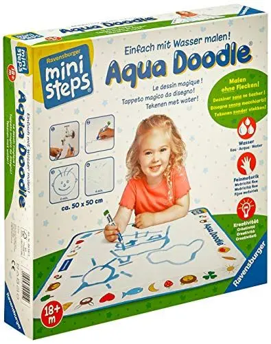 Produktbild: Ravensburger ministeps Aqua Doodle - Malen für Kinder ab 18 Monaten, Kreatives Malset für fleckenfreien Malspaß mit Wasser- inklusive Malmatte und Stift