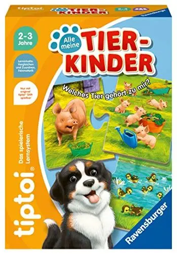 Produktbild: Ravensburger tiptoi 00108 - Alle Meine Tierkinder - Lernspiel ab 2 Jahre - tiptoi Spiel ab 2 - Geburtstagsgeschenke