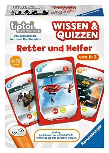 Produktbild: Ravensburger tiptoi 00829 - Spiel Wissen & Quizzen: Retter und Helfer